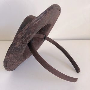 Womens Hairband with Miniature Brown Cowboy Hat